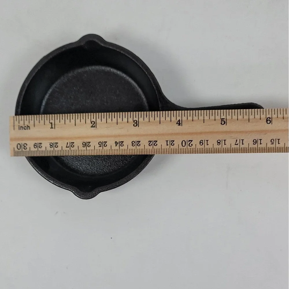Lodge Miniature Cast Iron Skillet 3.5 Inch Small Frying Pan USA MS Black